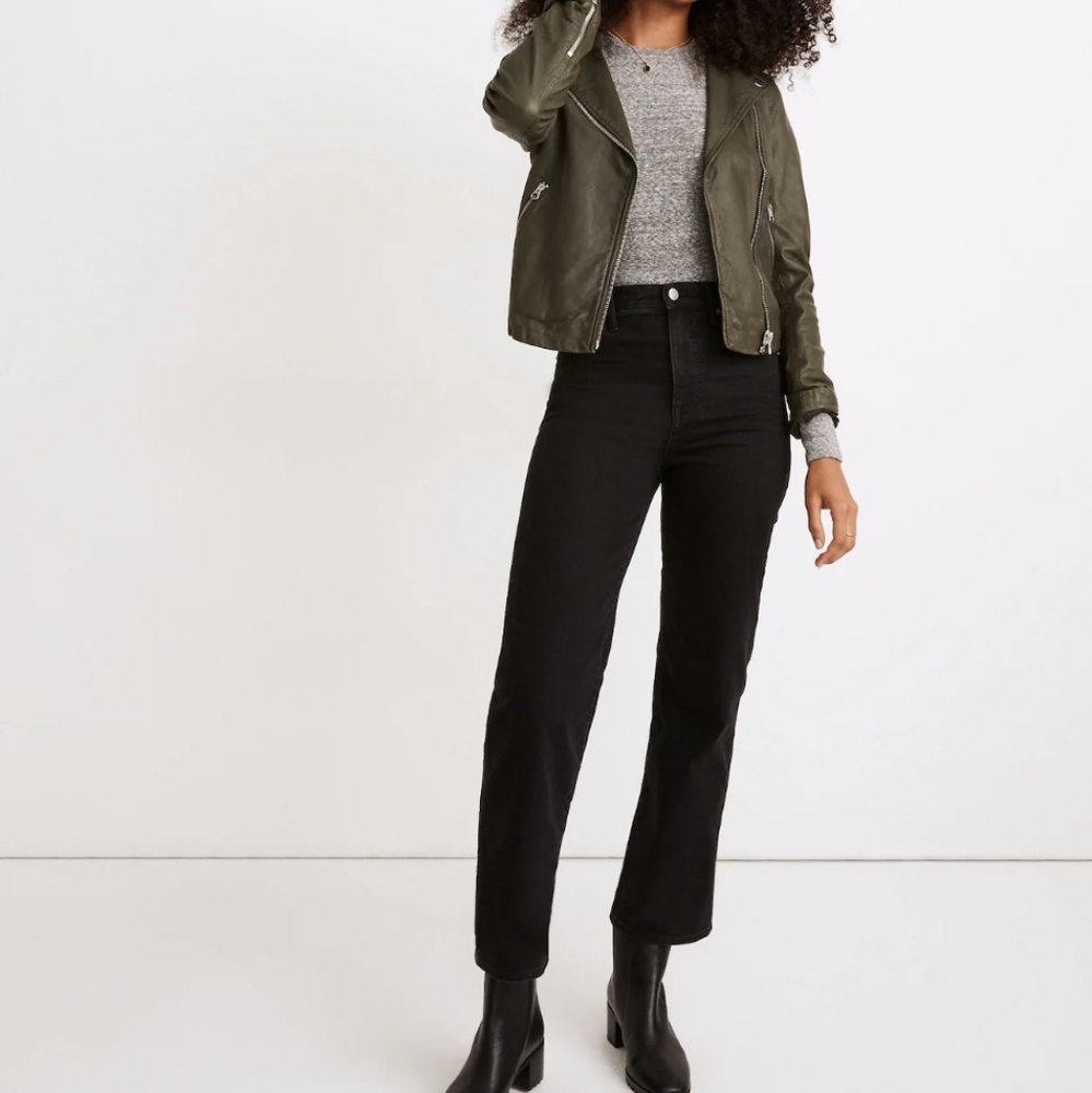 Madewell Slim Wide-Leg Jeans in Lunar Wash Size 31 Black